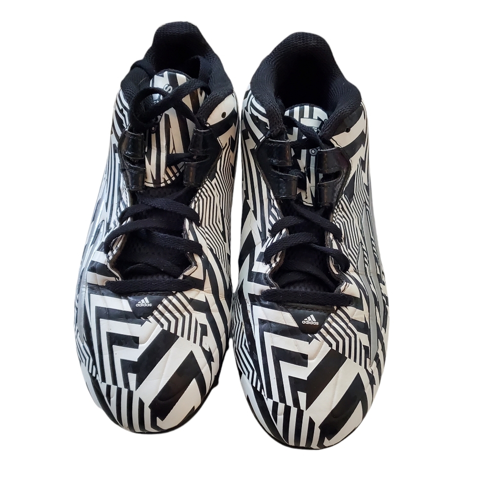 ADIDAS Boys/Men's Cleats Low Football Black & White Size US Size 5.5